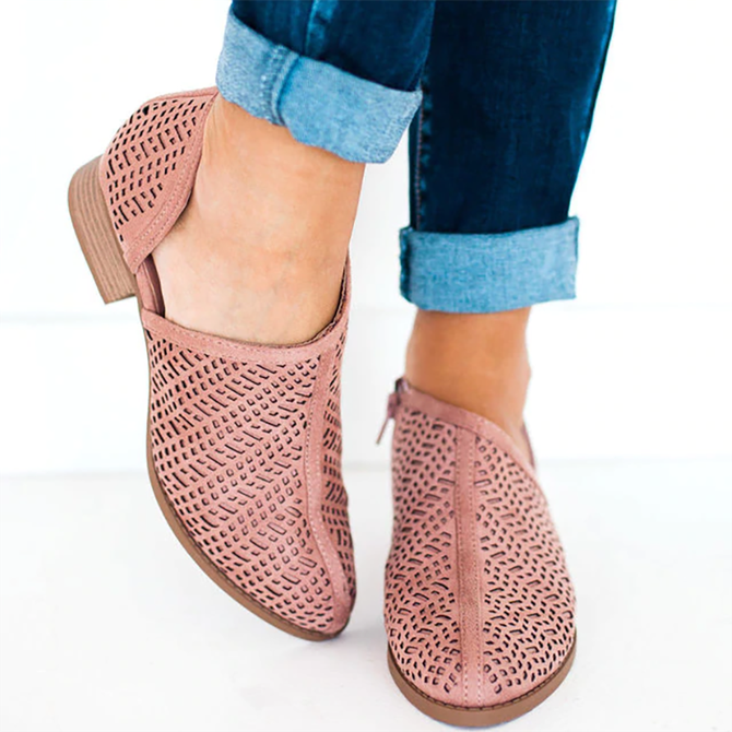 Women Fall Detailed Open Side Flat Sandals